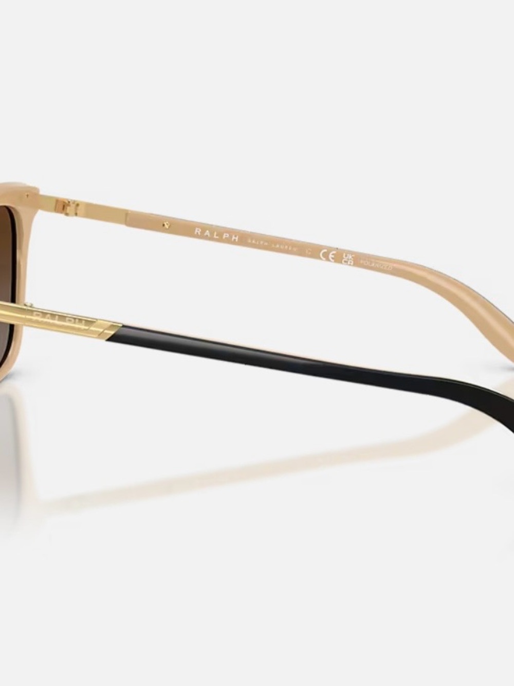 Ralph Lauren Black Frame Sunglasses with Brown Gradient Lenses - Picture 5 of 8